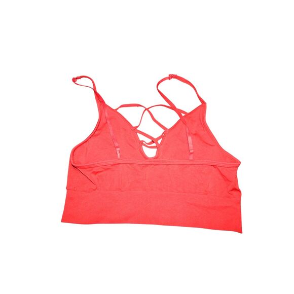 PINK by VICTORIA'S SECRET junior's large solid red criss-cross bralette - Picture 3 of 4